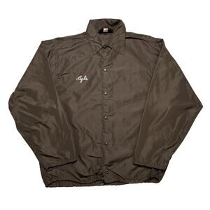 Pla-Jac by Dunbrooke Vintage Windbreaker Work Jacket Lyle Name Tag Men's Medium